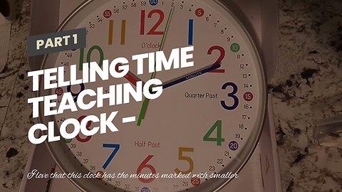 Telling Time Teaching Clock - Learning Clock for Kids - Kids Wall Clocks for Bedrooms - Kids Wa...