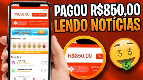 Pagando no pix - Como ganhar dinheiro na internet lendo notícias e assistindo vídeos