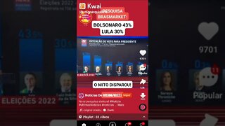 Eleições 2022 : Bolsonaro na frente de Lula em Pesquisa