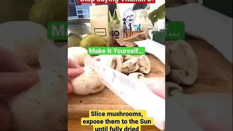 Free & Best Vitamin D? Put sliced Mushrooms in the Sun 🌞 #free #vitamind