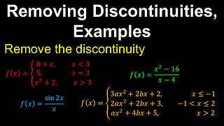 Removing Discontinuities, Examples - AP Calculus AB/BC