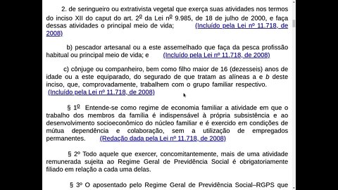 Lei 8213 de 1991 Título III Capítulo I - Continuação da Leitura da lei da Previdência Social.