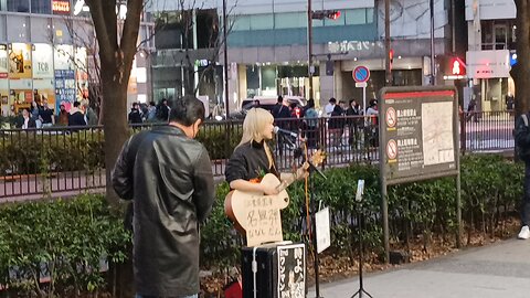 A live music at Akihabara station