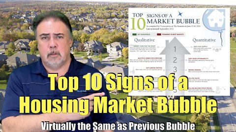 Housing Bubble 2.0 - Top 10 Signs of a Housing Market Bubble - US Housing Crash