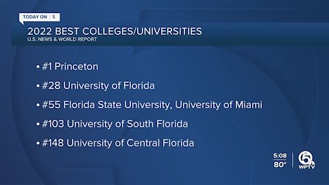 Florida universities top higher education rankings