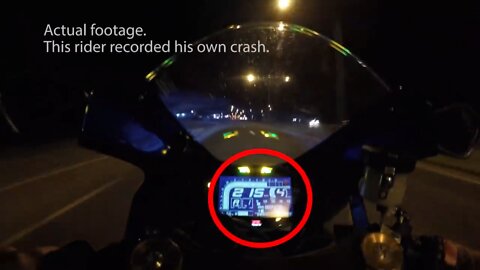 Extreme Speed motorcycle crash - VIEWER DISCRETION ADVISED