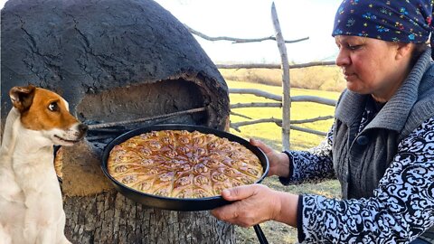 Baklava Prepared, Traditional Azerbaijani Baklava, Outdoor Cooking