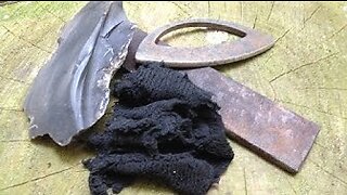 making a fire with flint and steel with char cloth