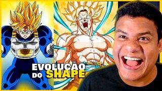 EVOLUÇÃO DO SHAPE DE GOKU (Dragon Ball)| React Anime Pro