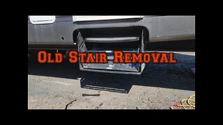 Removing Broken Stairs From The Camper