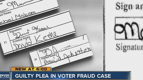 Guilty plea in voter fraud case