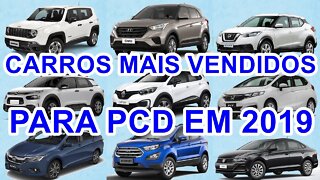 10 carros mais vendidos para pcd em 2019