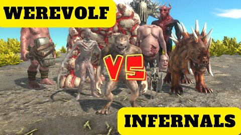 Werevolf vs Infernals Units - Animal Revolt Battle Simulator