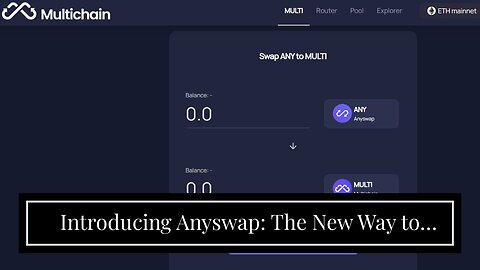 Introducing Anyswap: The New Way to Swap Anything, Anytime, Anywhere