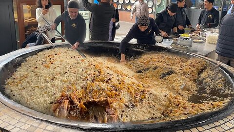 GIANT PILAF. 3000KG WEDDING PILAF. The Most Popular Street Food in Uzbekistan