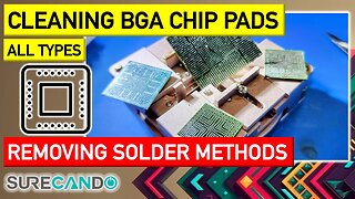 Practicing BGA chip cleaning with different methods.