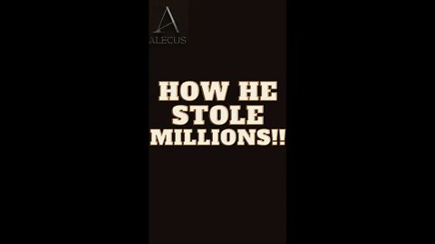 How he stole MILLIONS! #shorts