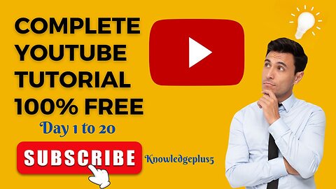 Are you want start earning, for you complete YOUTUBE course 100% free - 01