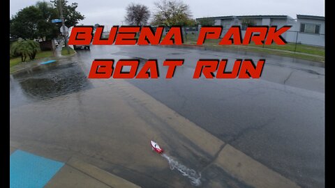 Running my Little RC Boat down my street in Buena Park today