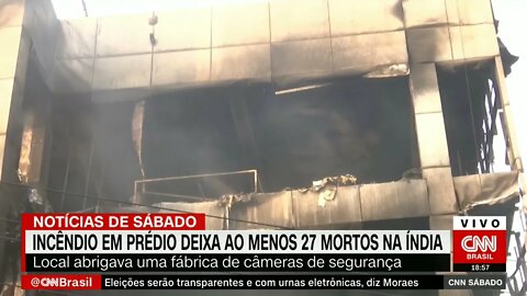 Incêndio em prédio deixa ao menos 27 mortos na Índia | @SHORTS CNN