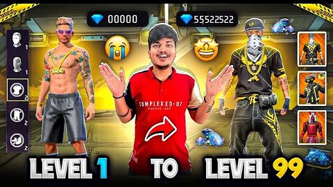 Freefire Level 1 id to Pro max level 99 Freefire 😱