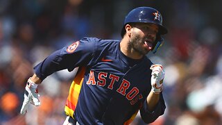 Jose Altuve knocks an RBI single to left