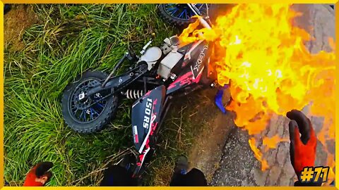 BIKE CAUGHT FIRE! | BIKE, MOTORCYCLE CRASHES & CLOSE CALLS 2022 [Ep.#71]