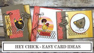 Stampin Up Hey Chick Cards
