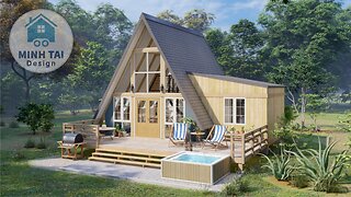 A-frame Cabin House Tour - Tiny Small House Design Ideas - Minh Tai Design 27