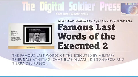 Feb 24 - Famous Last Words of the Executed