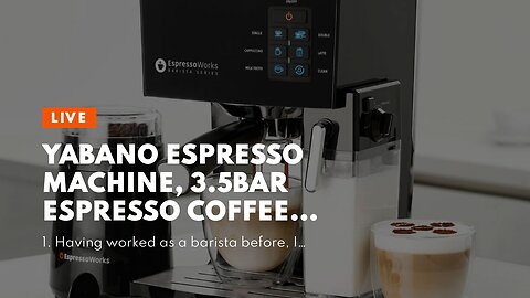 Yabano Espresso Machine, 3.5Bar Espresso Coffee Maker, Espresso and Cappuccino Machine with Mil...