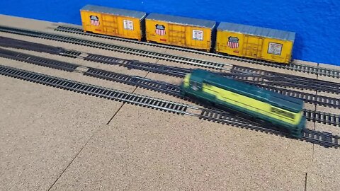 HO scale track laying tested before nailing or gluing