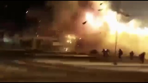 The moment an explosion rips through a Moscow hypermarket