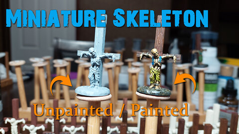 MINIATURE SKELETON - Painted & Unpainted Side by Side