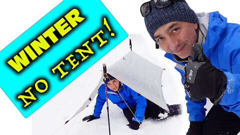 Winter Camping Snow Camping No Tent Sub-Freezing (4k UHD)