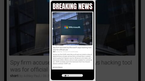 Current Events: Spy firm accused by Microsoft says hacking tool was for official use #shorts #news