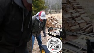 30 Minutes of Firewood Splitting in 35 Seconds #shorts