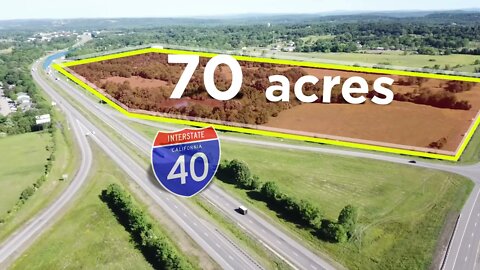 Russellville, Arkansas 70 acres located at exit 83 on Interstate 40 Available for lease.