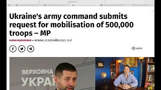 Ukraine's army request mobilization of 500,000 men, including Ukrainians living abroad