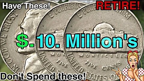 Top 25 most Valuable Jefferson nickel Rare Nickel's Coins worth a lot of money! Coins worth money!