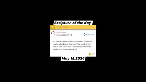 05/15/24 Scripture of the day