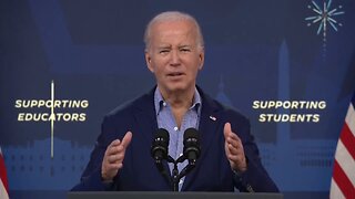 Joe Biden speaks to teachers and representatives of National Education Association