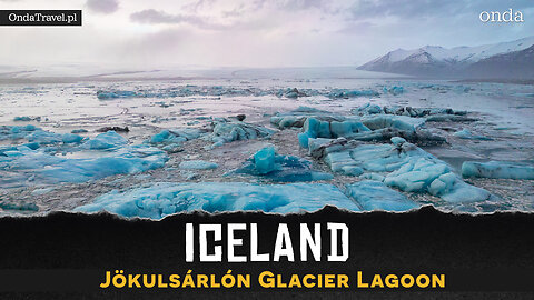 📍 Islandia - Jökulsárlón Jokulsarlon Glacier Lagoon by drone DJI ❯ Wycieczki z OndaTravel.pl