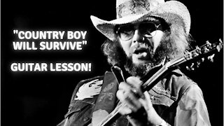 "Country Boy Will Survive" by Hank Williams Jr. Intro lick guitar lesson