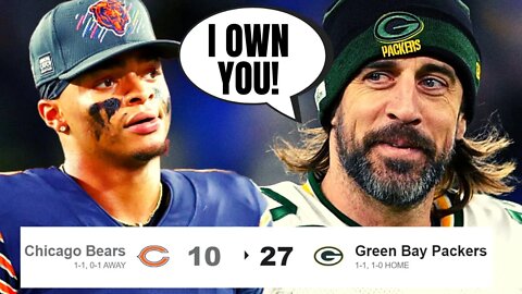 Chicago Bears Look BAD In Loss To Green Bay Packers | Aaron Rodgers STILL Owns The Bears