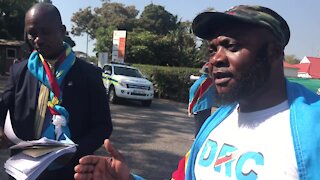 WRAP - Zuma hosting 'illegitimate' DRC President Kabila - DRC protesters (75K)