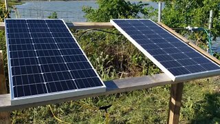 Built a Solar Panel Frame from Old Lumber for my Solar Water Pump