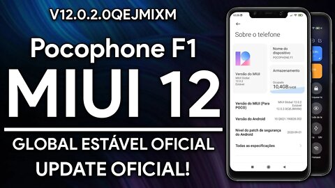 MIUI 12 OFICIAL PARA POCOPHONE F1! | MIUI 12 v12.0.2.0 Global Estável Oficial Pocophone F1