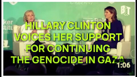 Hillary Clinton Attacks the Idea of a Ceasefire, Defending the Genocidal Bombing in Gaza