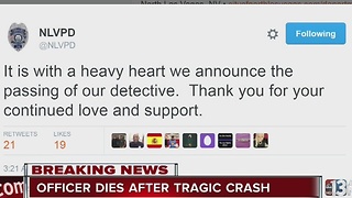 North Las Vegas police officer dies after a crash
